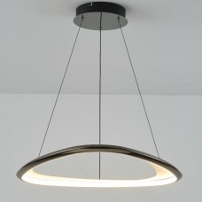 Φωτιστικό Κρεμαστό Φ65 LED 34W 4000lm 230V Θερμό Φως σε Χρώμιο GETAFE 003064-028098